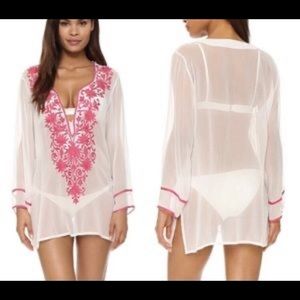 Ella Moss White and Pink Stella Coverup